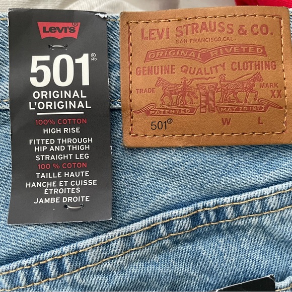 NWT LEVI’S 501 Original High Rise Shorts - Picture 3 of 7